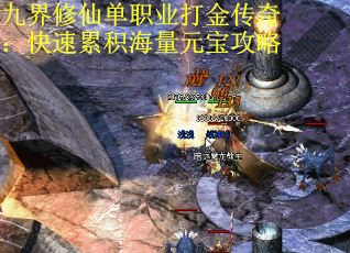 九界修仙单职业打金传奇：快速累积海量元宝攻略
