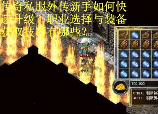传奇私服外传新手如何快速升级?职业选择与装备获取技巧有哪些?