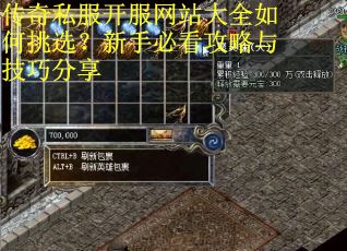 传奇私服开服网站大全如何挑选?新手必看攻略与技巧分享 传奇私服开服网站大全如何挑选?新手必看攻略与技巧分享