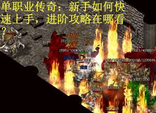 单职业传奇:新手如何快速上手,进阶攻略在哪看?