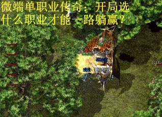 微端单职业传奇:开局选什么职业才能一路躺赢? 微端单职业传奇:开局选什么职业才能一路躺赢?