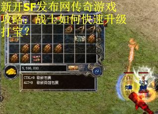 新开SF发布网传奇游戏攻略:战士如何快速升级打宝?