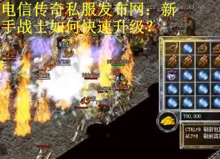 电信传奇私服发布网：新手战士如何快速升级？