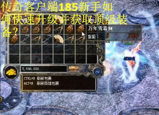 传奇客户端185新手如何快速升级并获取顶级装备?